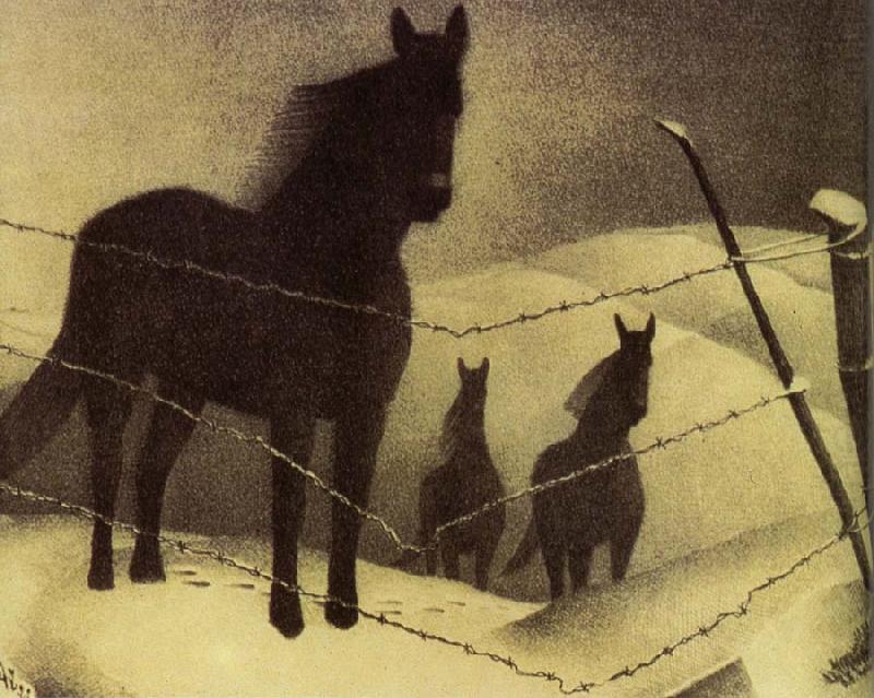 February, Grant Wood